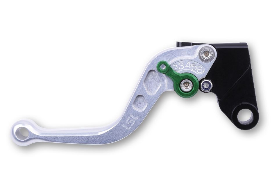 LSL Kupplungshebel L51 Ducati kurz, silber/grün (Stück)