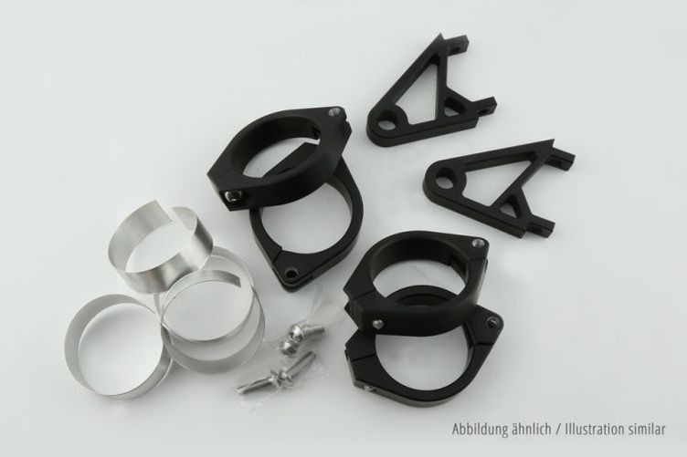 HIGHSIDER Lampenhalter Set XS für 49-54 mm Ø, schwarz (Set)