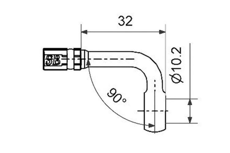 HIGHWAY HAWK Fitting, 90 ° abgewinkelt nach unten f. 7/16-24 (Stück)