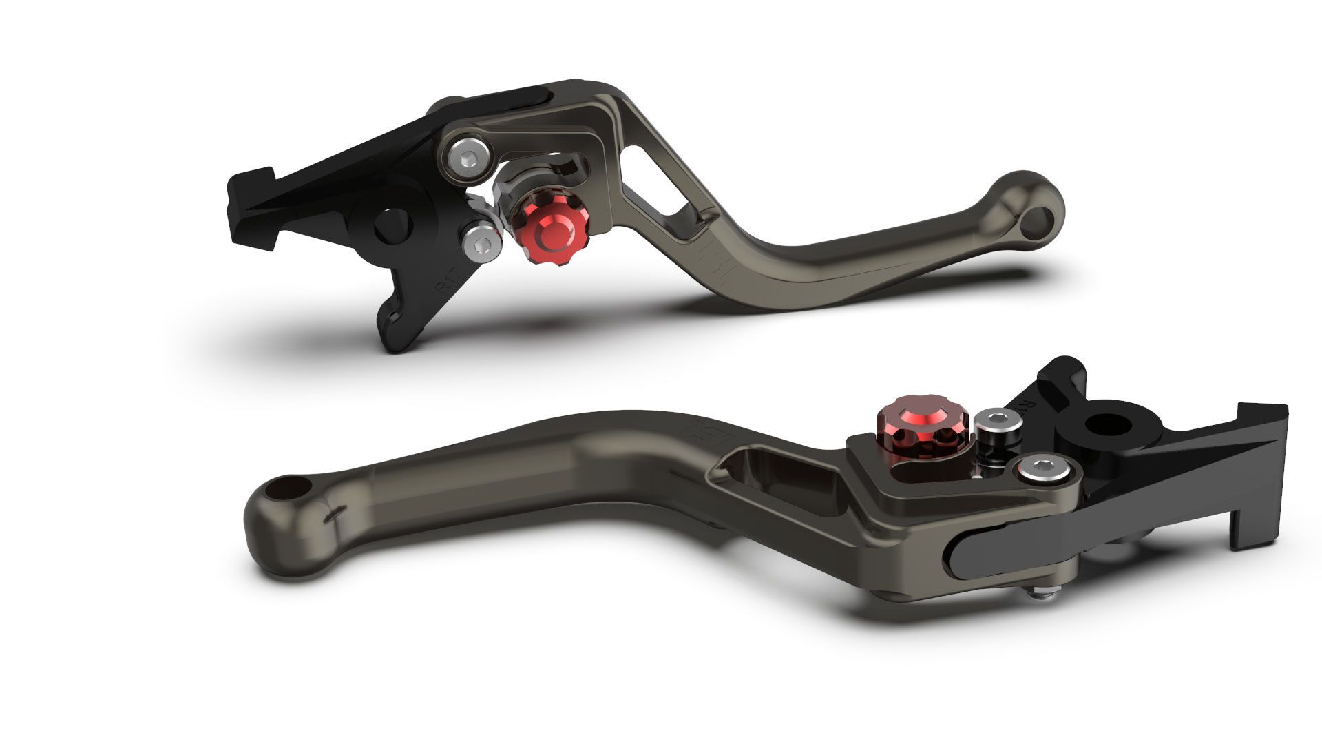 LSL Bremshebel BOW für Brembo 15/17/19 RCS, R37R, kurz, anthrazit/rot (Stück)