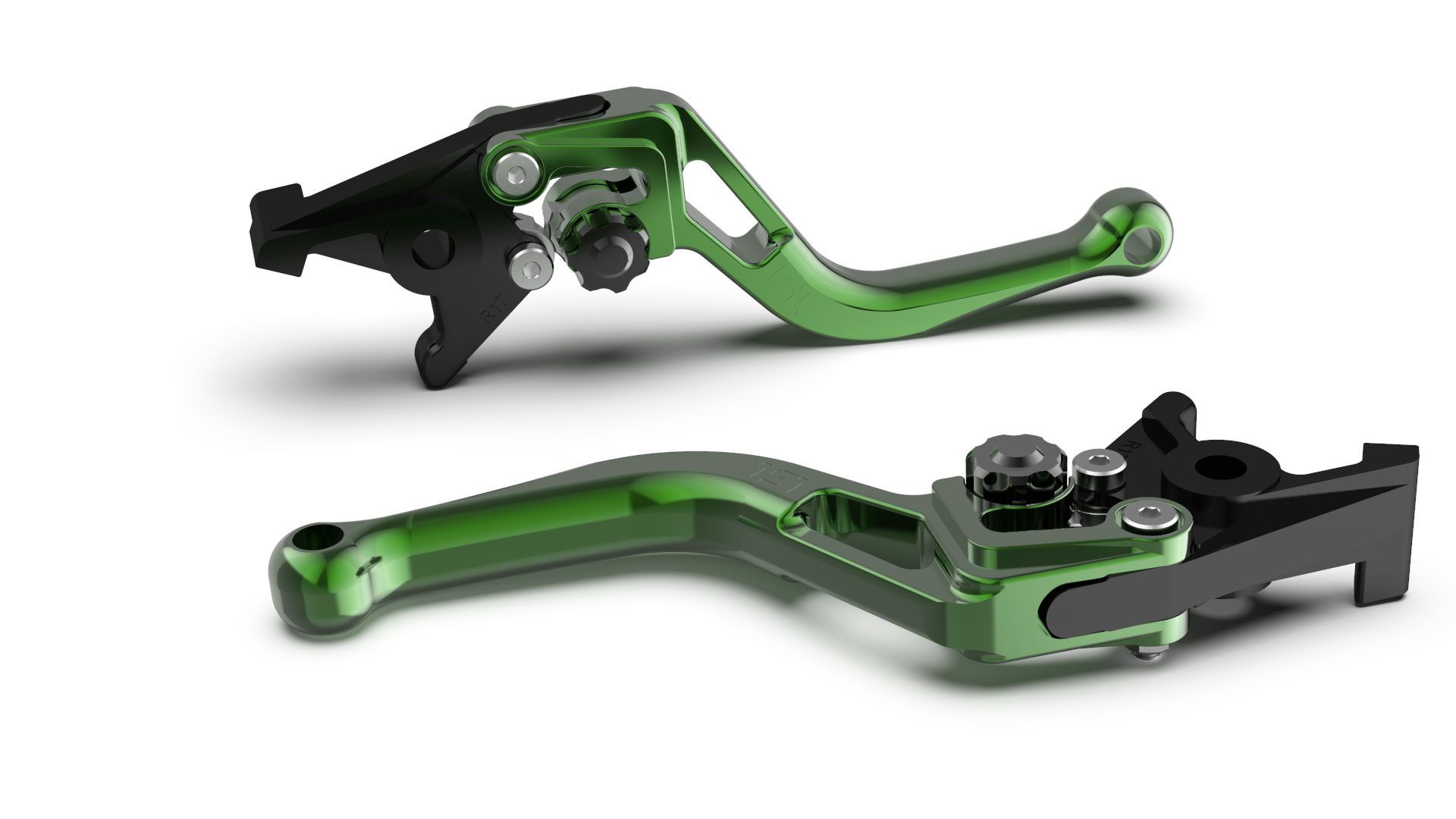 LSL Kupplungshebel BOW für Brembo 16 RCS, L37R, kurz, grün/schwarz (Stück)