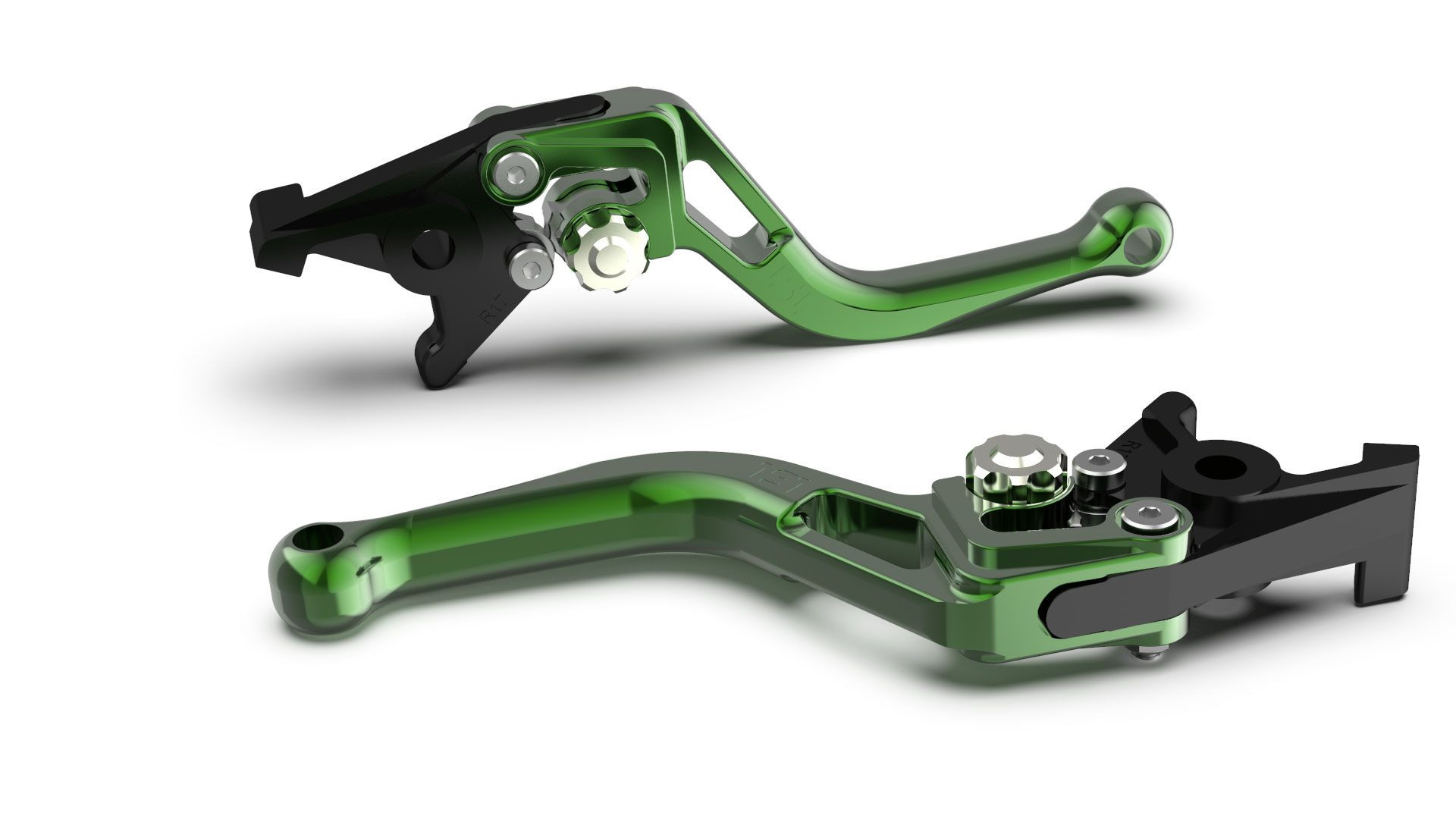 LSL Bremshebel BOW für Brembo 15/17/19 RCS, R37R, kurz, grün/silber (Stück)