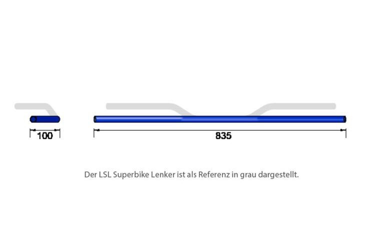 LSL Drag Bar,wide LD2,22mm/schwarz,840mm (Stück)
