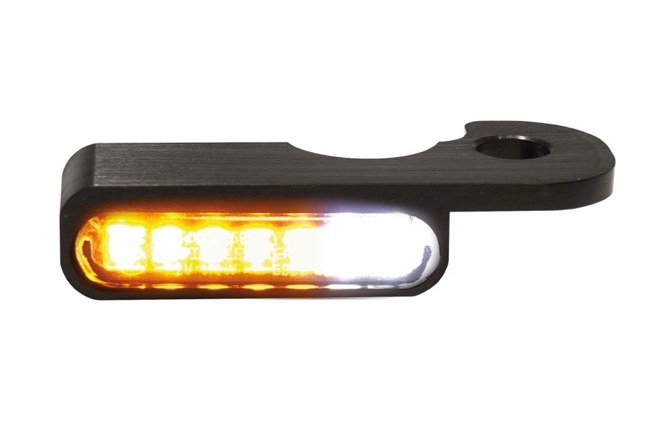 HeinzBikes LED Armaturen Blinker-Positionslicht-Kombination BREAKOUT Modelle hydr.Kupplung, schwarz (Paar)