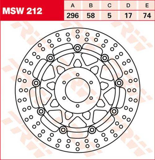 TRW Lucas Bremsscheibe MSW212, schwimmend honda (Stück)