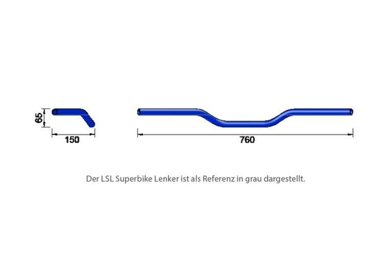 LSL Superbikelenker L01, chrom (Stück)