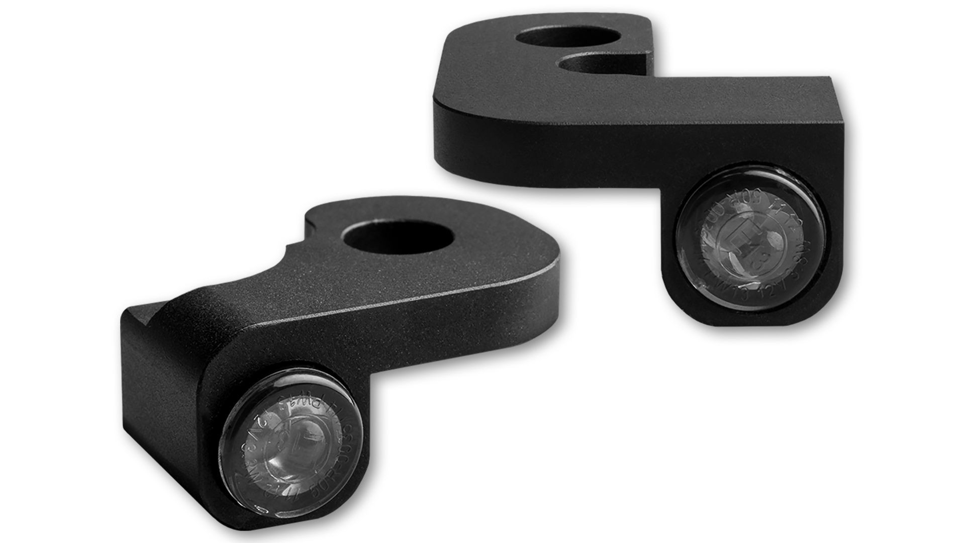 HeinzBikes NANO Series LED Blinker für H-D Lenkerarmaturen TOURING 1990-2008, schwarz