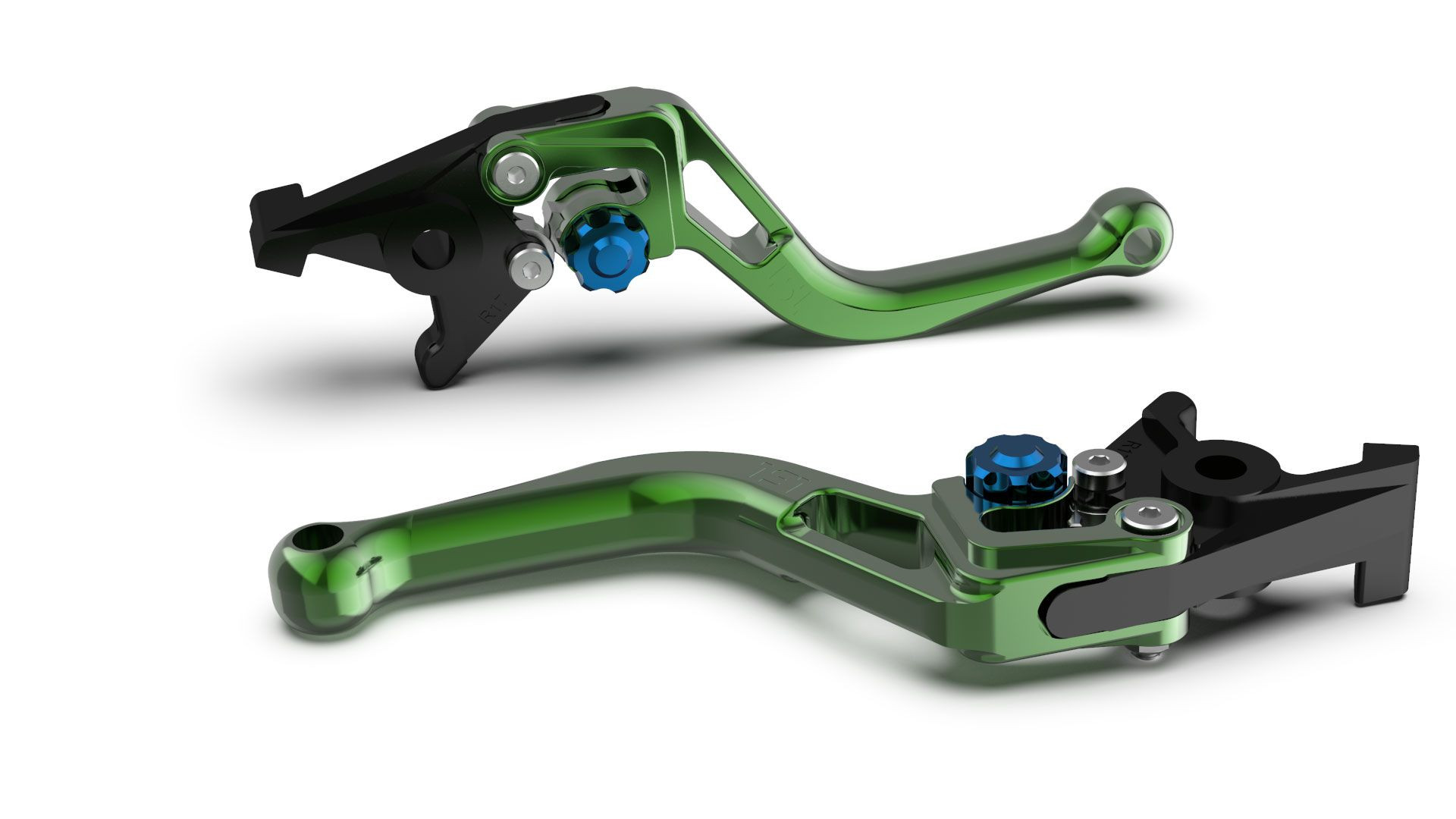 LSL Kupplungshebel BOW für Brembo 16 RCS, L37R, kurz, grün/blau (Stück)