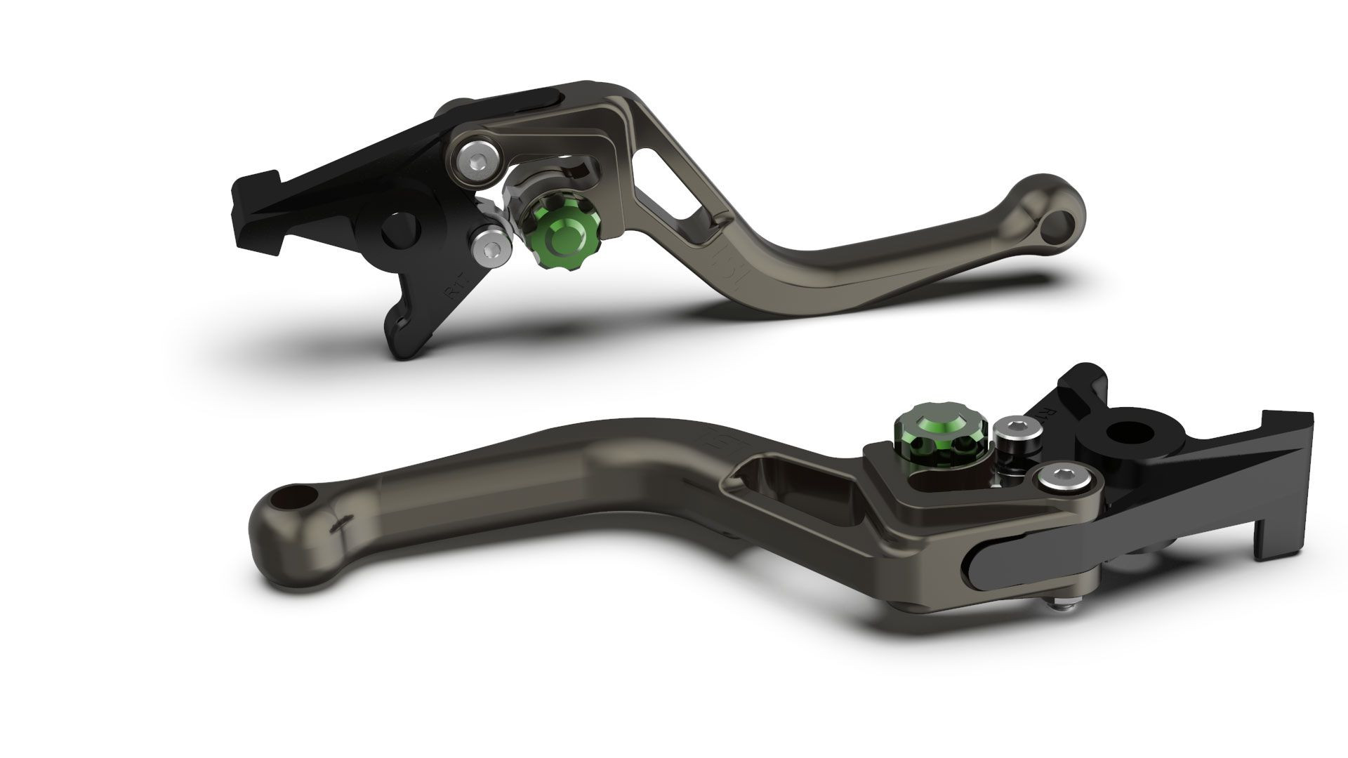 LSL Bremshebel BOW für Brembo 15/17/19 RCS, R37R, kurz, anthrazit/grün (Stück)