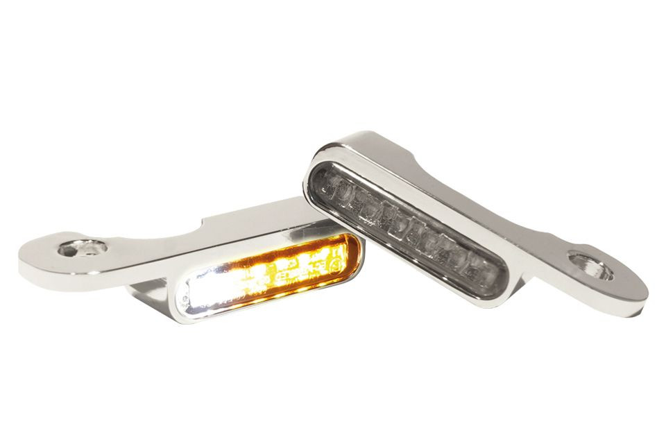 HeinzBikes LED Armaturen Blinker-Positionslicht-Kombination CVO Modelle 02-, silber (Paar)