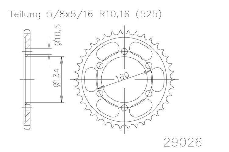 ESJOT Kettenrad, 45 Zähne diverse Modelle (Stück)