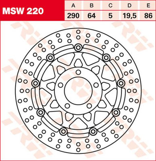 TRW Lucas Bremsscheibe MSW220, schwimmend Suzuki (Stück)