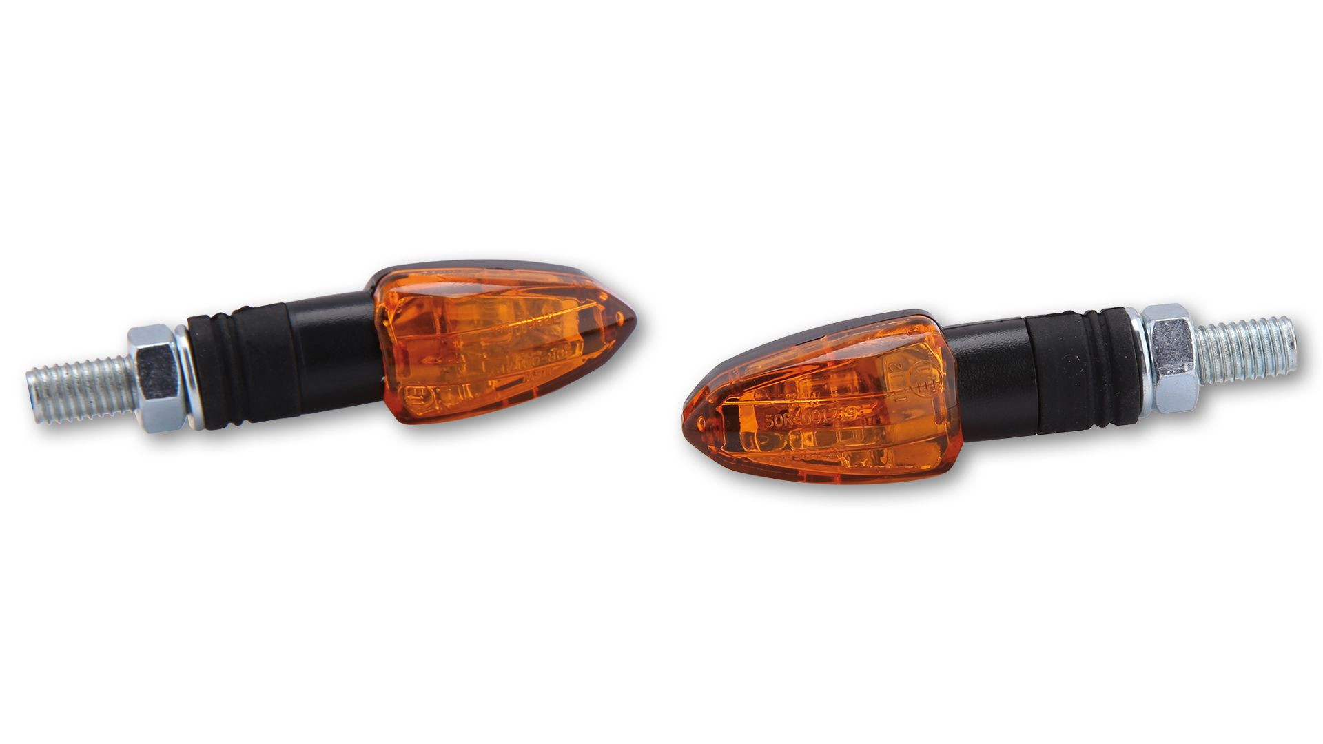 SHIN YO Halogen Blinker LIZZARD, schwarz, gelbes Glas, 12V/6W (Paar)