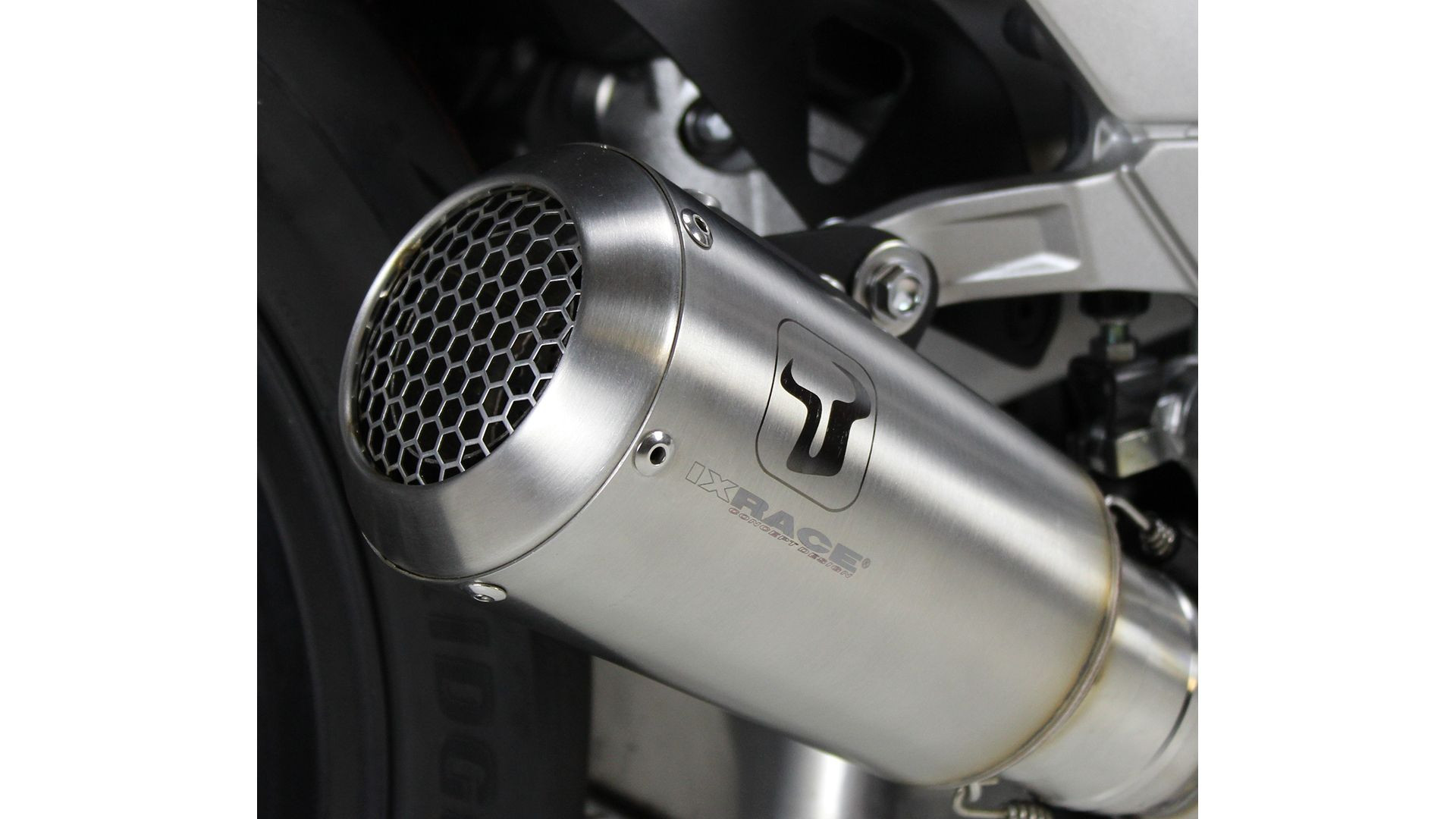 IXRACE MK2 Edelstahl-Endtopf für Kawasaki Ninja 1000 SX, silber