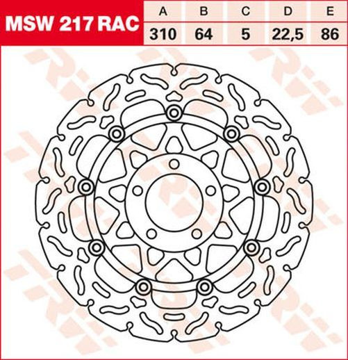 TRW Lucas Bremsscheibe MSW217RAC, schwimmend Suzuki (Stück)