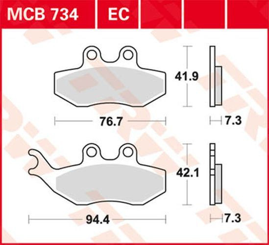 TRW Lucas Bremsbelag MCB734 (Satz)
