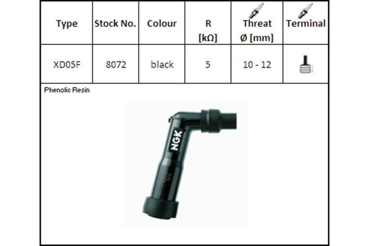 NGK-Kerzenstecker XD-05 F, 12 mm Kerze, 102? (Stück)