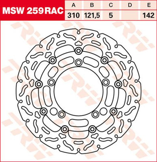 TRW Lucas Bremsscheibe MSW259RAC, schwimmend Suzuki (Stück)