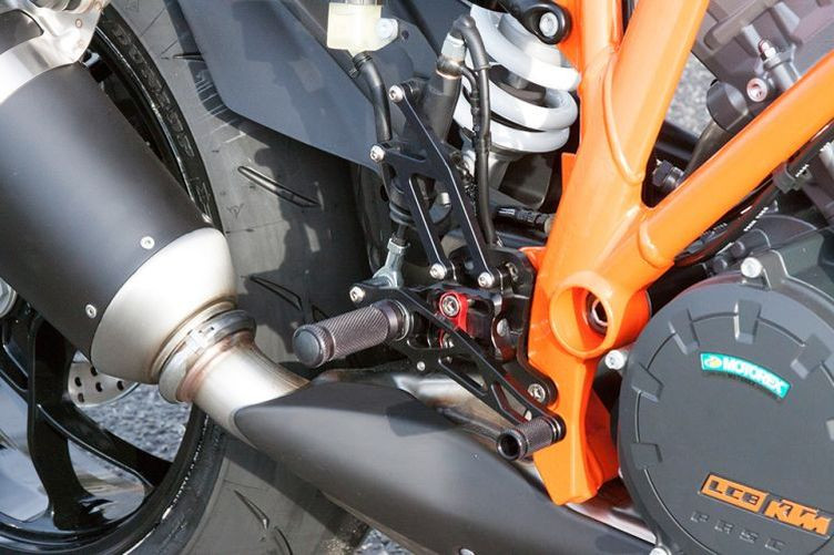 LSL 2Slide-Rastenanlage KTM 1290 Super Duke R, schwarz, Fixierstück rot (Stück)