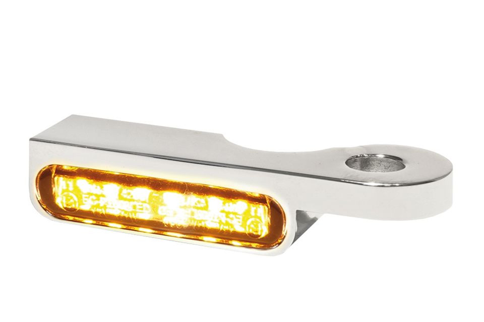 HeinzBikes LED Armaturen Blinker SOFTAIL Modelle -14, silber (Paar)