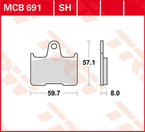 TRW Lucas Sinterbelag MCB691SH (Satz)