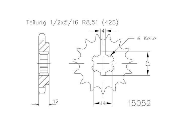 ESJOT Kettenritzel, 13 Zähne Aprilia (Stück)
