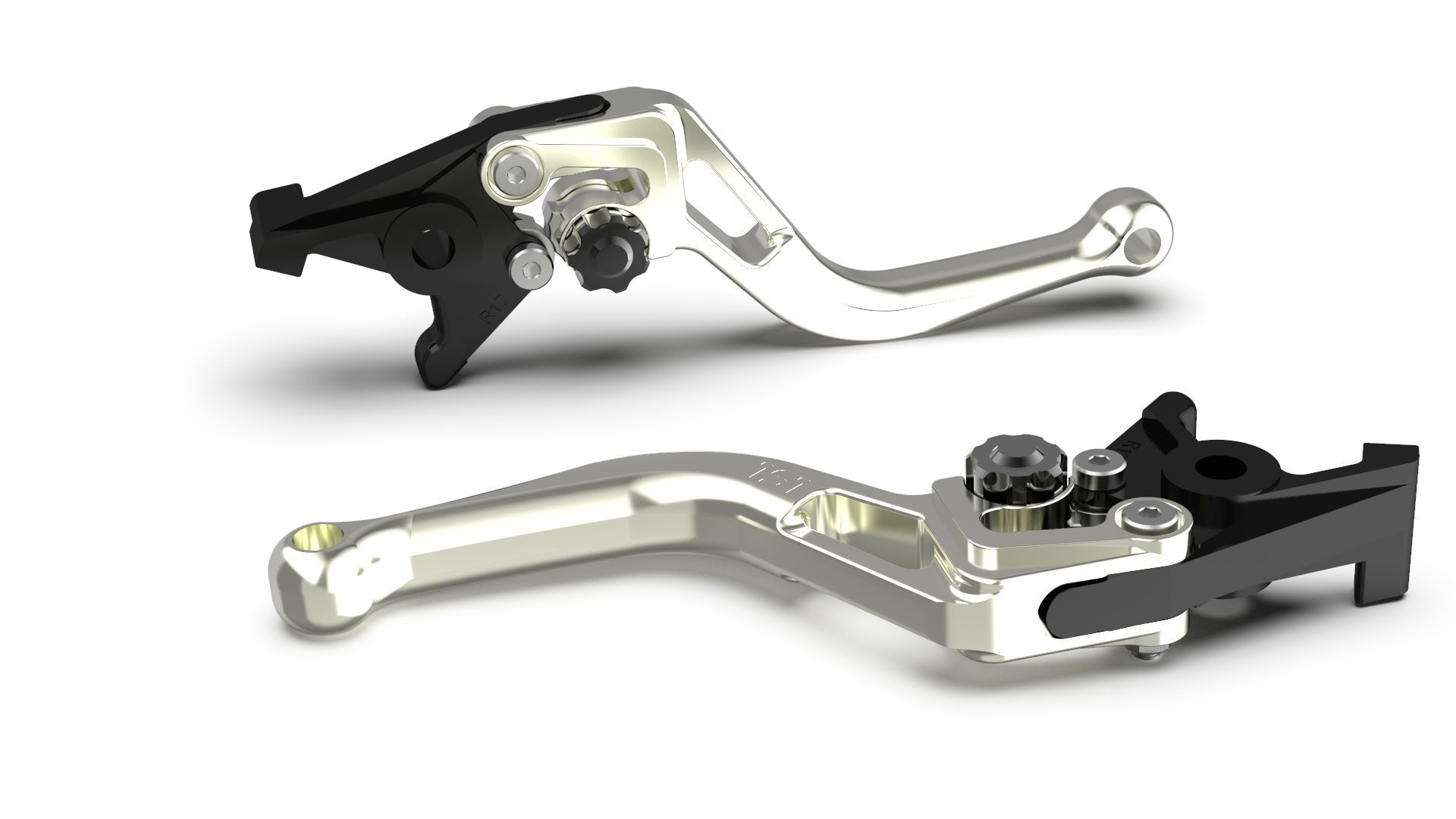 LSL Kupplungshebel BOW für Brembo 16 RCS, L37R, kurz, silber/schwarz (Stück)