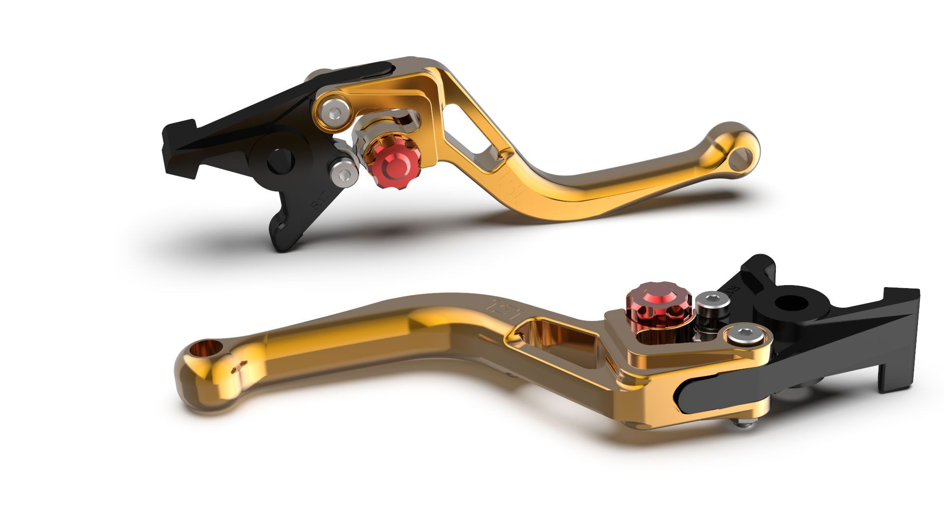 LSL Bremshebel BOW R38R, kurz, gold/rot (Stück)