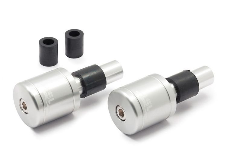 LSL Lenkergewichte Alu, silber, mit Logo, Ø14&18mm (Paar)
