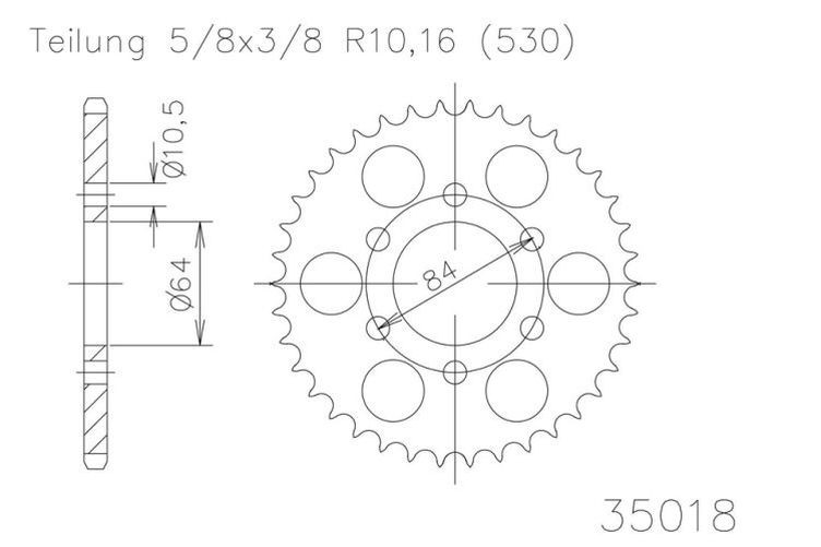 ESJOT Kettenrad, 45 Zähne diverse Modelle (Stück)