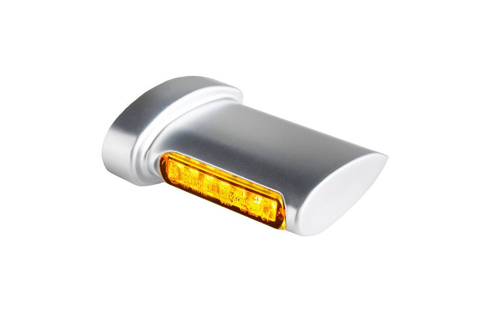 HeinzBikes Winglets LED Blinker, alle HARLEY-DAVIDSON Modelle 93-, chrom seidenmatt (Paar)