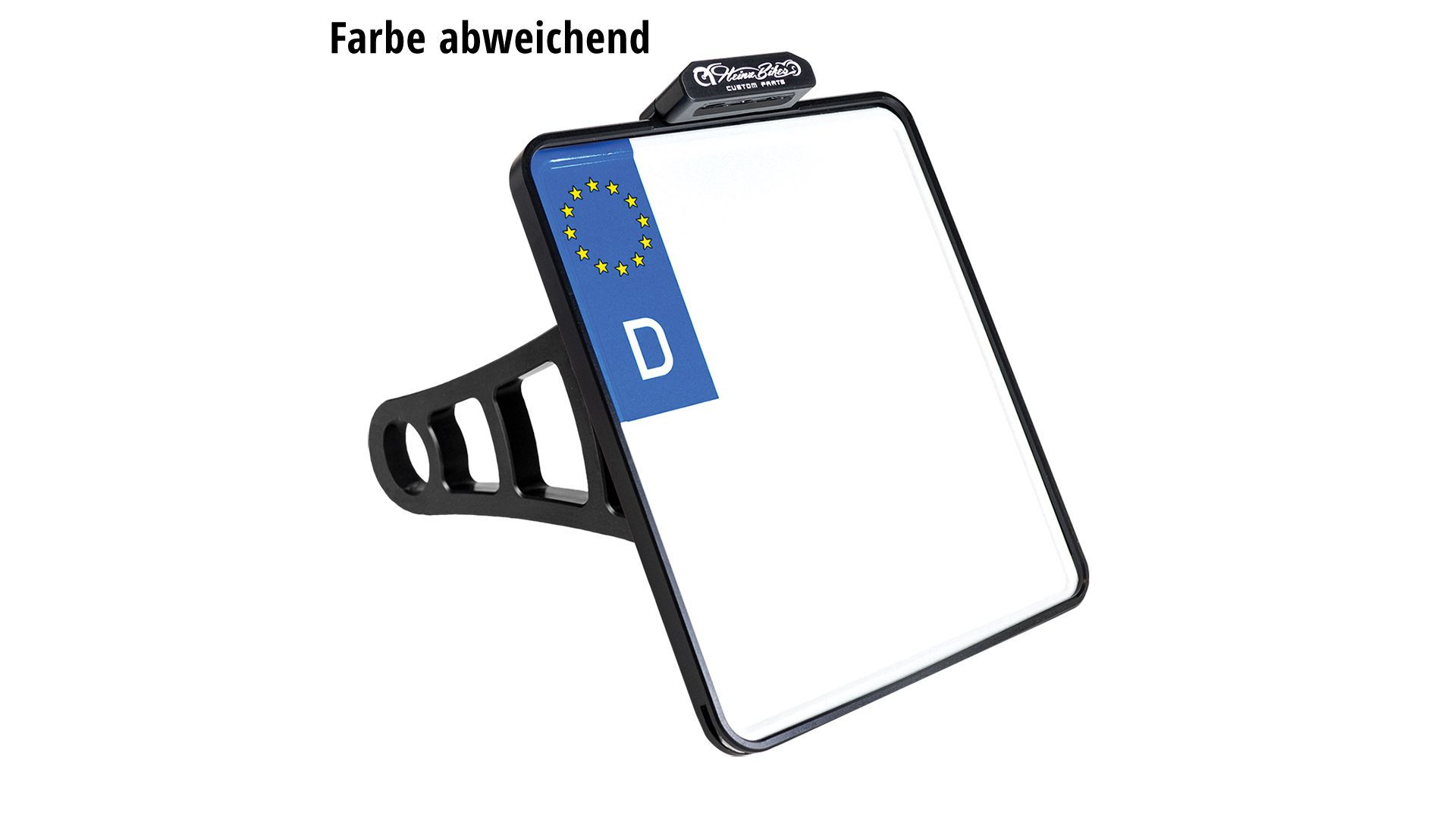 HeinzBikes Side Mount Kennzeichenhalter, chrom, Softail ab 2018, D, inkl. LED Kennzeichenbeleuchtung ( Stück)