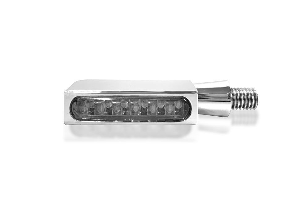 HeinzBikes BLOKK-Line Series LED Blinker, Multifit alle Marken und Modelle, chrom (Paar)
