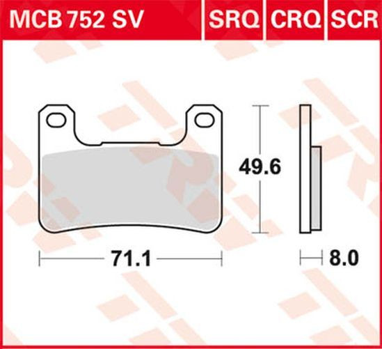 TRW Lucas Racingbelag MCB752SRQ (Satz)