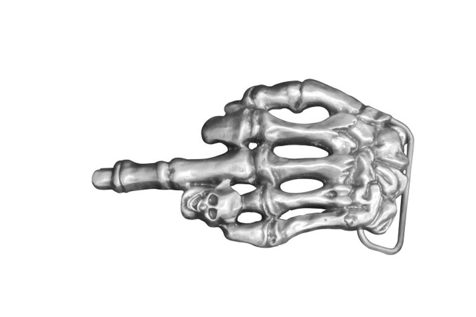 HIGHWAY HAWK Gürtelschnalle Skeletthand