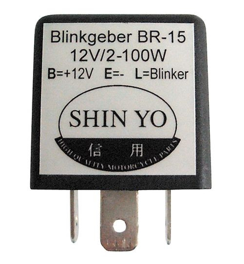 SHIN YO Blinkrelais, 3polig, 12 VDC, 1-100 Watt (Stück)