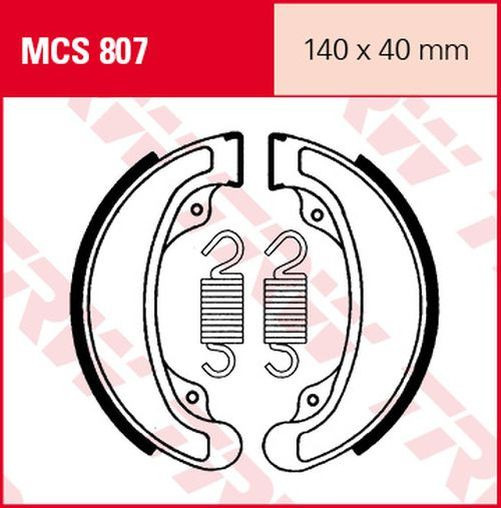 TRW Lucas Bremsbacken MCS807 honda (Satz)