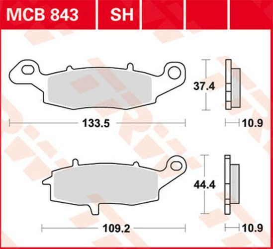 TRW Lucas Bremsbelag MCB843 (Satz)