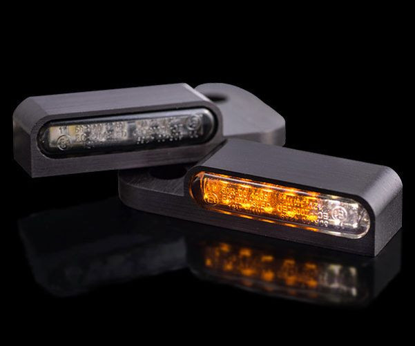 HeinzBikes LED Armaturen Blinker-Positionslicht-Kombination TOURING Modelle 09-13, schwarz (Paar)