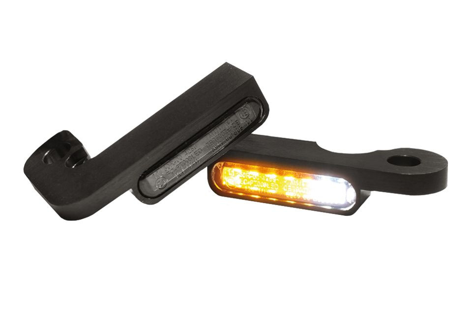 HeinzBikes LED Armaturen Blinker-Positionslicht-Kombination TOURING Modelle -08, schwarz (Paar)