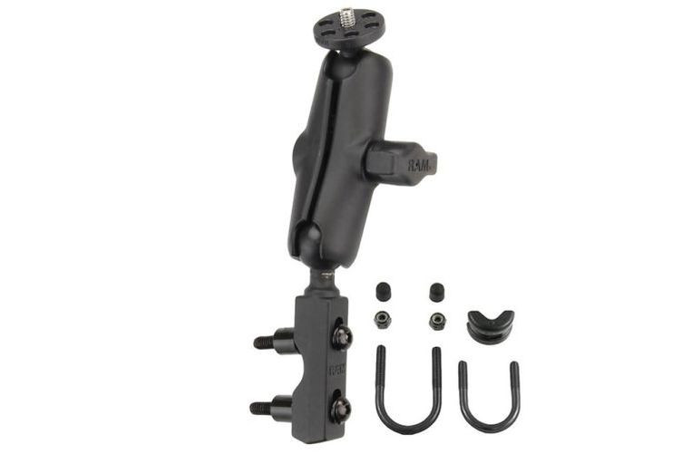 RAM Mounts Motorrad-Kamerahalterung mit 1/4 Zoll-20 Gewindestift - mit Basisbefestigung (Stück)