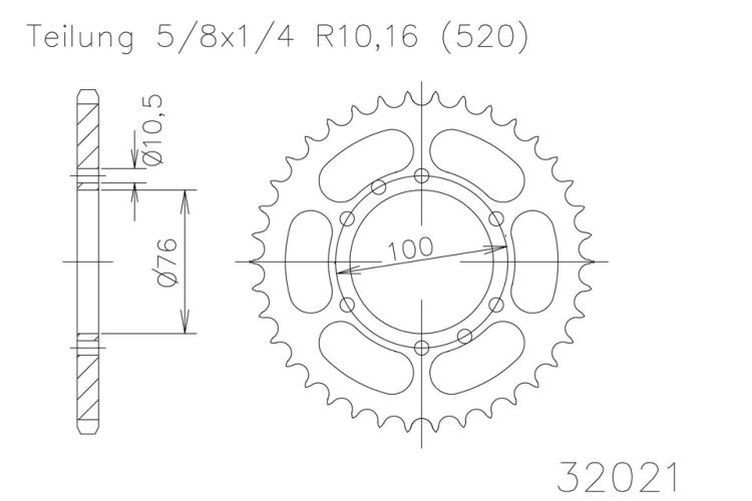 ESJOT Kettenrad, 37 Zähne diverse Modelle (Stück)