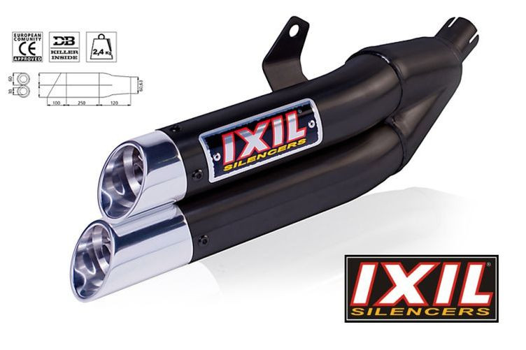 IXIL Hyperlow black XL Edelstahl Auspuff Honda CBR 500 R / CB 500 F,16- (Euro4) (Stück)