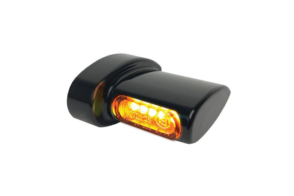 HeinzBikes Winglets MICRO LED Blinker, alle HARLEY-DAVIDSON Modelle 93-, schwarz (Paar)