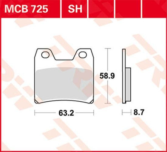 TRW Lucas Bremsbelag MCB725 yamaha (Satz)