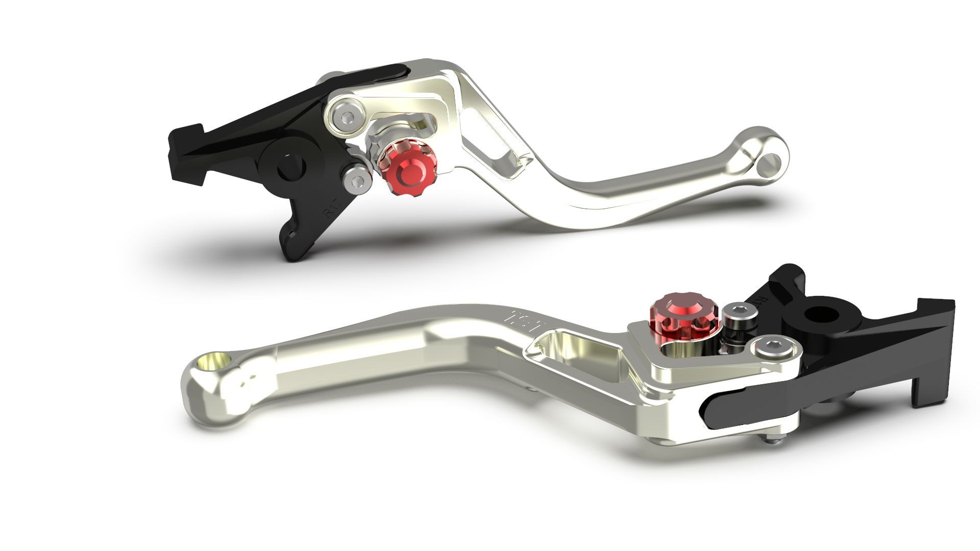 LSL Bremshebel BOW R36, kurz, silber/rot (Stück)