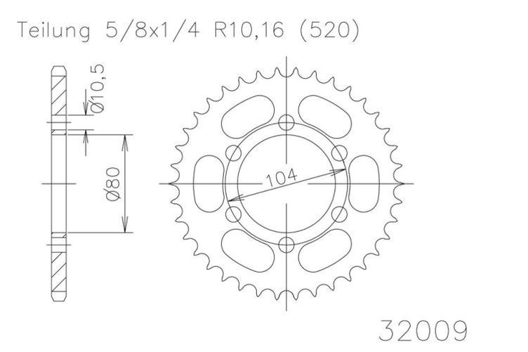 ESJOT Kettenrad, 38 Zähne diverse Modelle (Stück)
