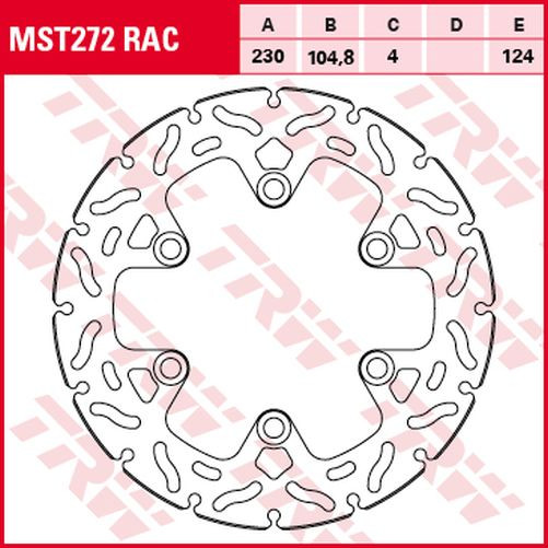 TRW Lucas Bremsscheibe MST272RAC,starr ktm (Stück)