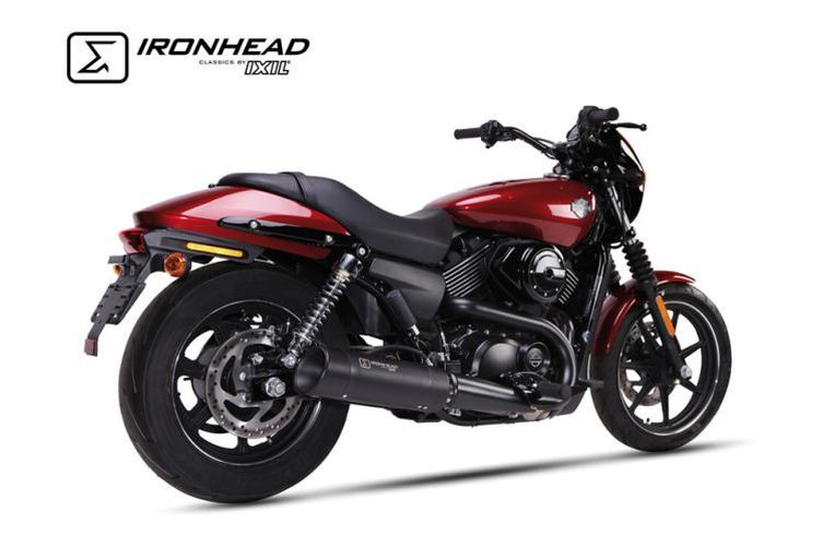 IRONHEAD Edelstahl Auspuff Harley-Davidson Street 500/750, 14-16 (Stück)