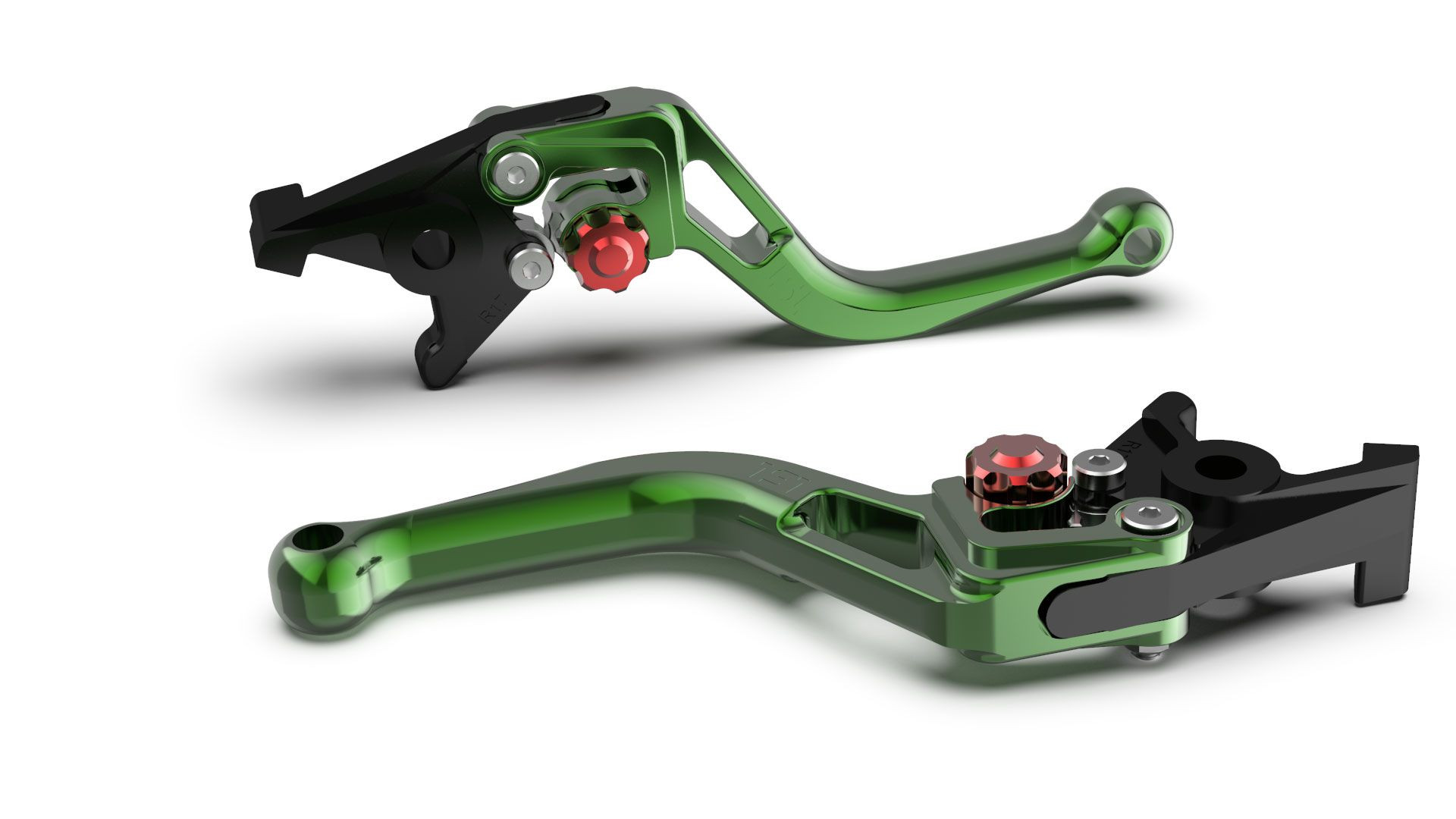 LSL Kupplungshebel BOW für Brembo 16 RCS, L37R, kurz, grün/rot (Stück)